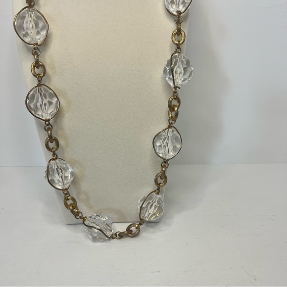 Vintage Kenneth Lane Bronze Tone and Lucite Statement Necklace - Picture 6 of 11